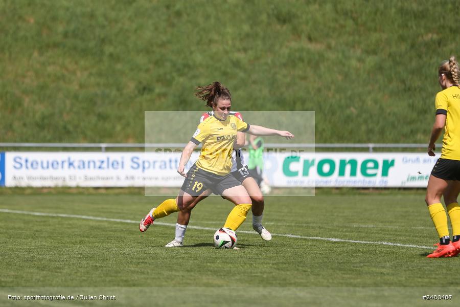 sport, action, Sportanlage Erlbachweg 9, Sachsen b. Ansbach, SVW, SV 67 Weinberg, SGE, Eintracht Frankfurt II, DFB, 22. Spieltag, 20.04.2025, 2. Frauen-Bundesliga - Bild-ID: 2480487 sport, action, Sportanlage Erlbachweg 9, Sachsen b. Ansbach, SVW, SV 67 Weinberg, SGE, Eintracht Frankfurt II, DFB, 22. Spieltag, 20.04.2025, 2. Frauen-Bundesliga - Bild-ID: 2480487