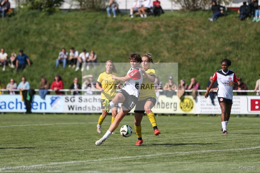 sport, action, Sportanlage Erlbachweg 9, Sachsen b. Ansbach, SVW, SV 67 Weinberg, SGE, Eintracht Frankfurt II, DFB, 22. Spieltag, 20.04.2025, 2. Frauen-Bundesliga - Bild-ID: 2480542 sport, action, Sportanlage Erlbachweg 9, Sachsen b. Ansbach, SVW, SV 67 Weinberg, SGE, Eintracht Frankfurt II, DFB, 22. Spieltag, 20.04.2025, 2. Frauen-Bundesliga - Bild-ID: 2480542