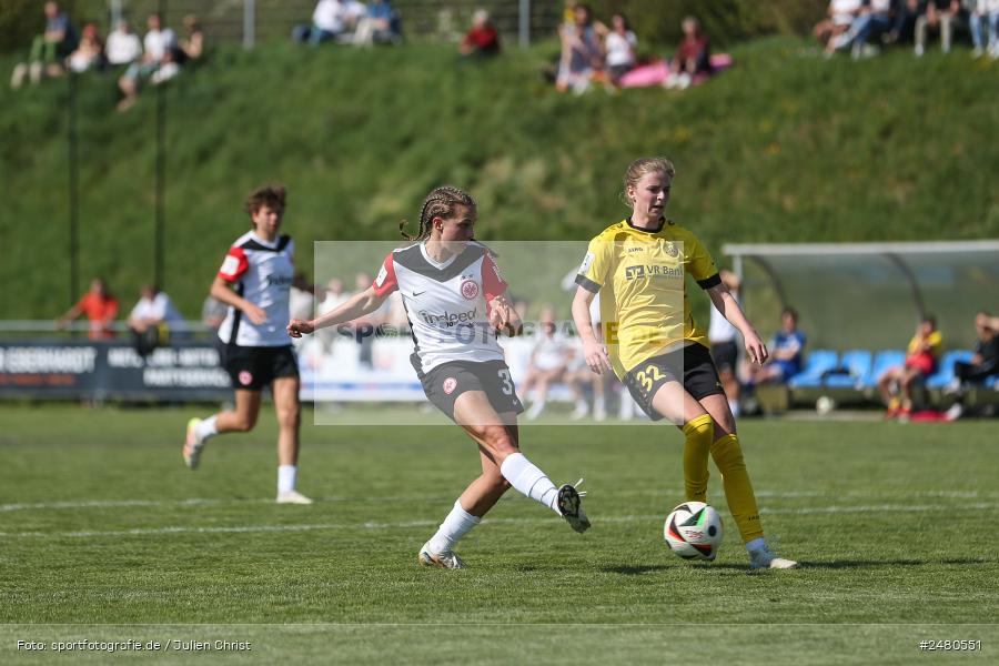 sport, action, Sportanlage Erlbachweg 9, Sachsen b. Ansbach, SVW, SV 67 Weinberg, SGE, Eintracht Frankfurt II, DFB, 22. Spieltag, 20.04.2025, 2. Frauen-Bundesliga - Bild-ID: 2480551 sport, action, Sportanlage Erlbachweg 9, Sachsen b. Ansbach, SVW, SV 67 Weinberg, SGE, Eintracht Frankfurt II, DFB, 22. Spieltag, 20.04.2025, 2. Frauen-Bundesliga - Bild-ID: 2480551
