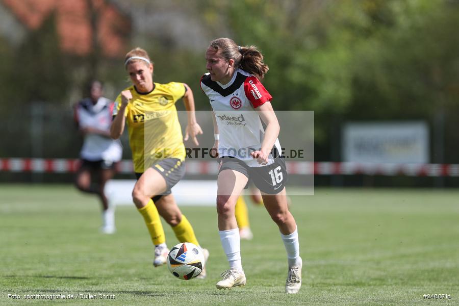sport, action, Sportanlage Erlbachweg 9, Sachsen b. Ansbach, SVW, SV 67 Weinberg, SGE, Eintracht Frankfurt II, DFB, 22. Spieltag, 20.04.2025, 2. Frauen-Bundesliga - Bild-ID: 2480716 sport, action, Sportanlage Erlbachweg 9, Sachsen b. Ansbach, SVW, SV 67 Weinberg, SGE, Eintracht Frankfurt II, DFB, 22. Spieltag, 20.04.2025, 2. Frauen-Bundesliga - Bild-ID: 2480716