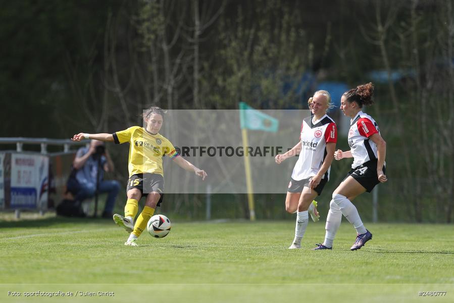 sport, action, Sportanlage Erlbachweg 9, Sachsen b. Ansbach, SVW, SV 67 Weinberg, SGE, Eintracht Frankfurt II, DFB, 22. Spieltag, 20.04.2025, 2. Frauen-Bundesliga - Bild-ID: 2480777 sport, action, Sportanlage Erlbachweg 9, Sachsen b. Ansbach, SVW, SV 67 Weinberg, SGE, Eintracht Frankfurt II, DFB, 22. Spieltag, 20.04.2025, 2. Frauen-Bundesliga - Bild-ID: 2480777