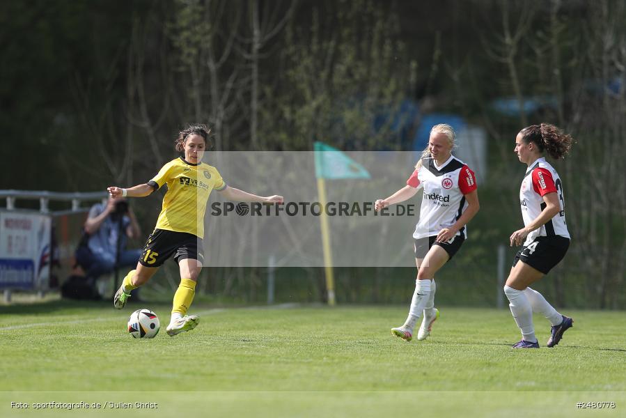 sport, action, Sportanlage Erlbachweg 9, Sachsen b. Ansbach, SVW, SV 67 Weinberg, SGE, Eintracht Frankfurt II, DFB, 22. Spieltag, 20.04.2025, 2. Frauen-Bundesliga - Bild-ID: 2480778 sport, action, Sportanlage Erlbachweg 9, Sachsen b. Ansbach, SVW, SV 67 Weinberg, SGE, Eintracht Frankfurt II, DFB, 22. Spieltag, 20.04.2025, 2. Frauen-Bundesliga - Bild-ID: 2480778