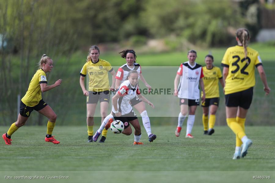 sport, action, Sportanlage Erlbachweg 9, Sachsen b. Ansbach, SVW, SV 67 Weinberg, SGE, Eintracht Frankfurt II, DFB, 22. Spieltag, 20.04.2025, 2. Frauen-Bundesliga - Bild-ID: 2480798 sport, action, Sportanlage Erlbachweg 9, Sachsen b. Ansbach, SVW, SV 67 Weinberg, SGE, Eintracht Frankfurt II, DFB, 22. Spieltag, 20.04.2025, 2. Frauen-Bundesliga - Bild-ID: 2480798