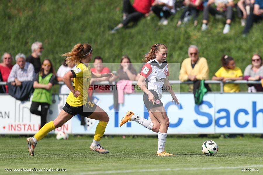 sport, action, Sportanlage Erlbachweg 9, Sachsen b. Ansbach, SVW, SV 67 Weinberg, SGE, Eintracht Frankfurt II, DFB, 22. Spieltag, 20.04.2025, 2. Frauen-Bundesliga - Bild-ID: 2480846 sport, action, Sportanlage Erlbachweg 9, Sachsen b. Ansbach, SVW, SV 67 Weinberg, SGE, Eintracht Frankfurt II, DFB, 22. Spieltag, 20.04.2025, 2. Frauen-Bundesliga - Bild-ID: 2480846