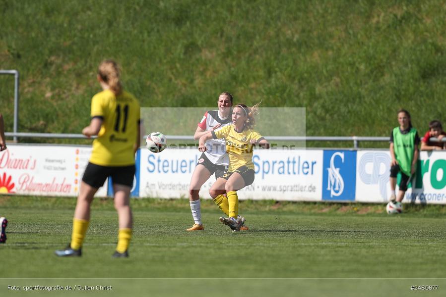 sport, action, Sportanlage Erlbachweg 9, Sachsen b. Ansbach, SVW, SV 67 Weinberg, SGE, Eintracht Frankfurt II, DFB, 22. Spieltag, 20.04.2025, 2. Frauen-Bundesliga - Bild-ID: 2480877 sport, action, Sportanlage Erlbachweg 9, Sachsen b. Ansbach, SVW, SV 67 Weinberg, SGE, Eintracht Frankfurt II, DFB, 22. Spieltag, 20.04.2025, 2. Frauen-Bundesliga - Bild-ID: 2480877