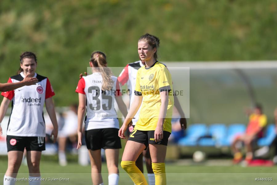 sport, action, Sportanlage Erlbachweg 9, Sachsen b. Ansbach, SVW, SV 67 Weinberg, SGE, Eintracht Frankfurt II, DFB, 22. Spieltag, 20.04.2025, 2. Frauen-Bundesliga - Bild-ID: 2481033