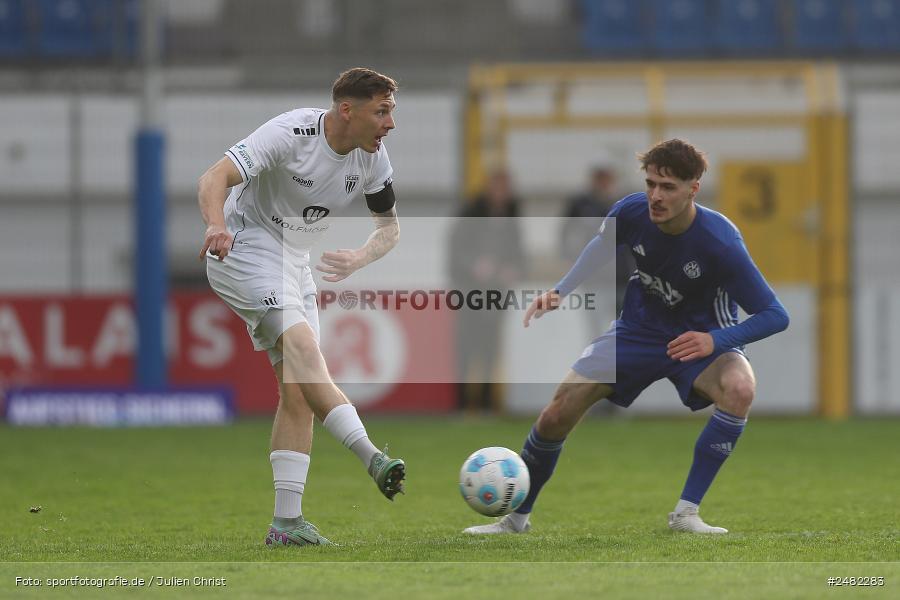 Stadion am Schönbusch, Aschaffenburg, 25.04.2025, sport, action, Fussball, BFV, 31. Spieltag, Regionalliga Bayern, FCS, SVA, 1. FC Schweinfurt 1905, SV Viktoria Aschaffenburg - Bild-ID: 2482283