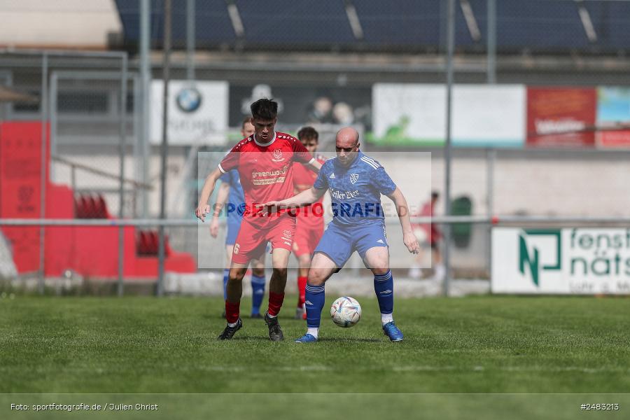 sport, action, TSV Lohr, Sportgelände, SpVgg Hösbach-Bahnhof, Lohr am Main, LOH, HBF, Fussball, Bezirksliga Unterfranken West, BFV, 27. Spieltag, 26.04.2025 - Bild-ID: 2483213