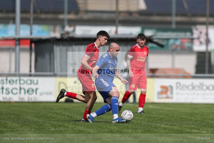 sport, action, TSV Lohr, Sportgelände, SpVgg Hösbach-Bahnhof, Lohr am Main, LOH, HBF, Fussball, Bezirksliga Unterfranken West, BFV, 27. Spieltag, 26.04.2025 - Bild-ID: 2483214