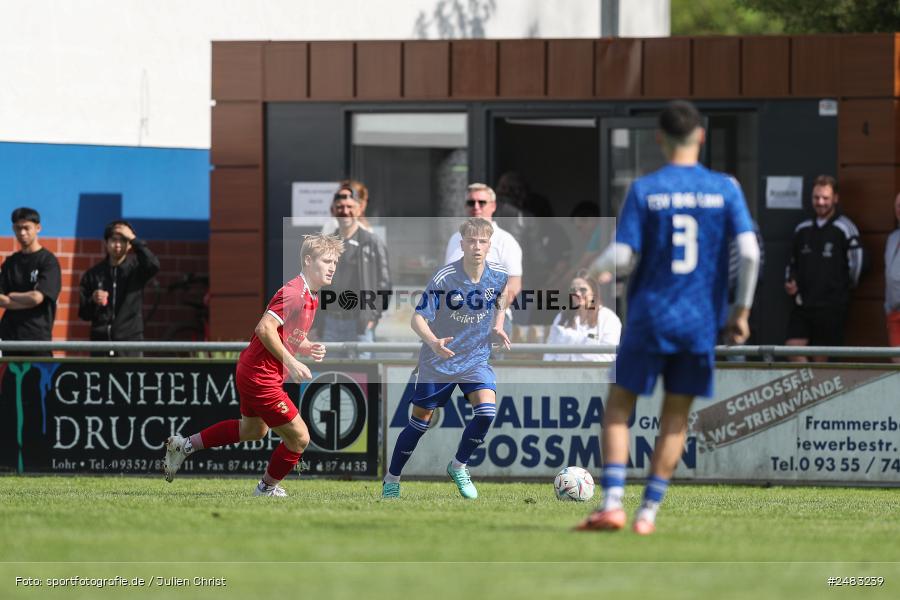 sport, action, TSV Lohr, Sportgelände, SpVgg Hösbach-Bahnhof, Lohr am Main, LOH, HBF, Fussball, Bezirksliga Unterfranken West, BFV, 27. Spieltag, 26.04.2025 - Bild-ID: 2483239