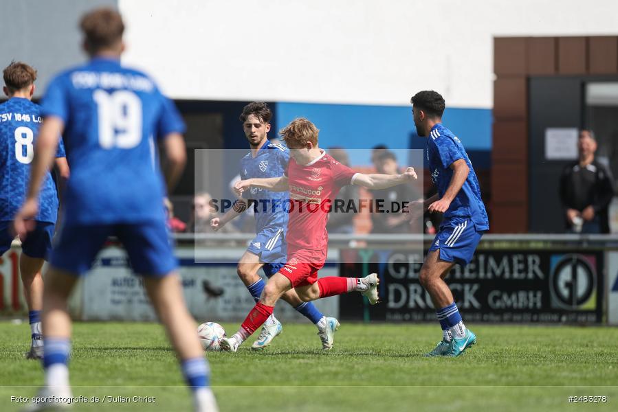 sport, action, TSV Lohr, Sportgelände, SpVgg Hösbach-Bahnhof, Lohr am Main, LOH, HBF, Fussball, Bezirksliga Unterfranken West, BFV, 27. Spieltag, 26.04.2025 - Bild-ID: 2483278