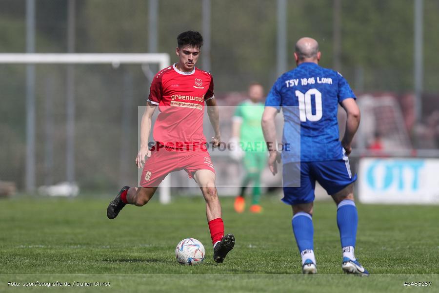 sport, action, TSV Lohr, Sportgelände, SpVgg Hösbach-Bahnhof, Lohr am Main, LOH, HBF, Fussball, Bezirksliga Unterfranken West, BFV, 27. Spieltag, 26.04.2025 - Bild-ID: 2483287