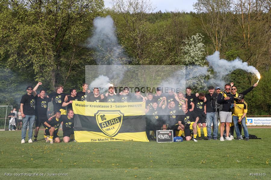 sport, action, Sportgelände, SGB, SG Burgsinn, Kreisklasse Würzburg Gr. 3, Fussball, Burgsinn, BSC Aura, BFV, BCA, 27. Spieltag, 26.04.2025 - Bild-ID: 2483313