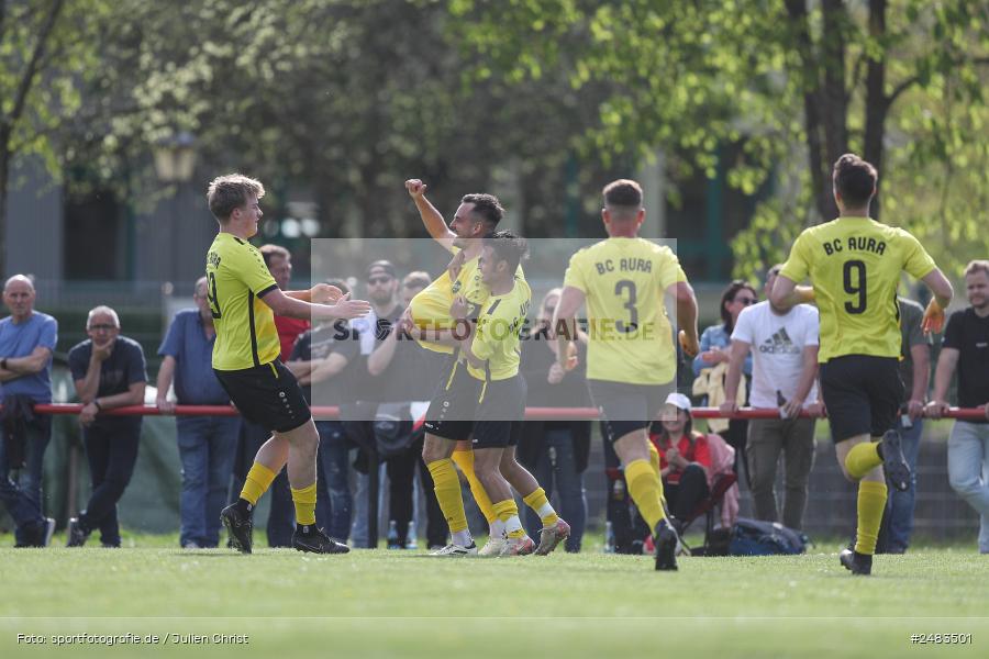 sport, action, Sportgelände, SGB, SG Burgsinn, Kreisklasse Würzburg Gr. 3, Fussball, Burgsinn, BSC Aura, BFV, BCA, 27. Spieltag, 26.04.2025 - Bild-ID: 2483501