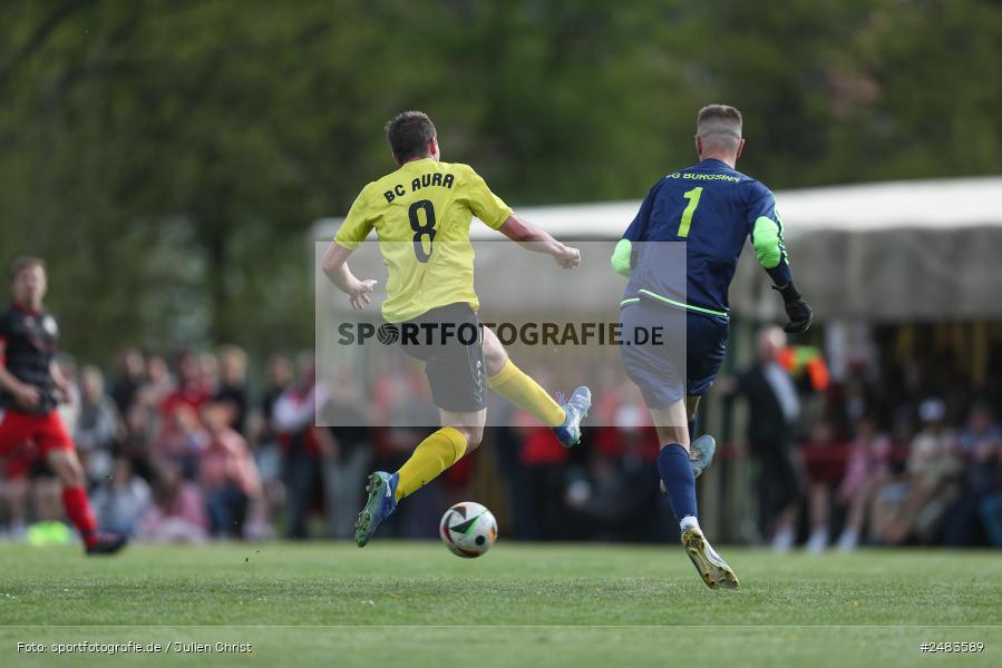 sport, action, Sportgelände, SGB, SG Burgsinn, Kreisklasse Würzburg Gr. 3, Fussball, Burgsinn, BSC Aura, BFV, BCA, 27. Spieltag, 26.04.2025 - Bild-ID: 2483589