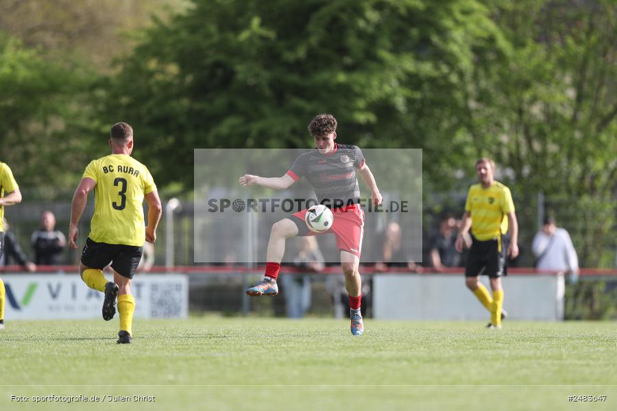 sport, action, Sportgelände, SGB, SG Burgsinn, Kreisklasse Würzburg Gr. 3, Fussball, Burgsinn, BSC Aura, BFV, BCA, 27. Spieltag, 26.04.2025 - Bild-ID: 2483647