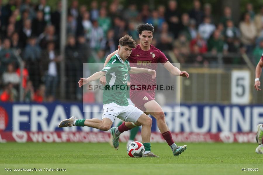 sport, action, Schweinfurt, Sachs Stadion, Regionalliga Bayern, Fussball, FCS, FCA, FC Augsburg II, BFV, 34. Spieltag, 16.05.2025, 1. FC Schweinfurt 1905 - Bild-ID: 2488605