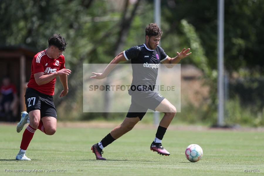 Sportgelände, Grünsfeld, 05.07.2025, sport, action, Fussball, badfv, Oberliga, bfv-Landesliga Odenwald, FSV, FCG, FSV Hollenbach, FC Grünsfeld - Bild-ID: 2491574