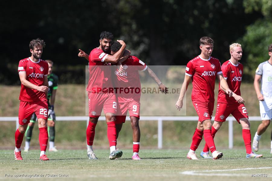 sport, action, Sportgelände, Regionalliga Südwest, Regionalliga Bayern, Fussball, FWK, FCB, FC Würzburger Kickers, FC Bayern Alzenau, Bad Mergentheim, BFV, 05.07.2025 - Bild-ID: 2491732 sport, action, Sportgelände, Regionalliga Südwest, Regionalliga Bayern, Fussball, FWK, FCB, FC Würzburger Kickers, FC Bayern Alzenau, Bad Mergentheim, BFV, 05.07.2025 - Bild-ID: 2491732