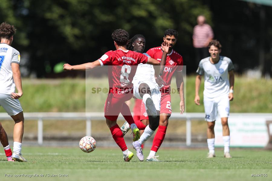 sport, action, Sportgelände, Regionalliga Südwest, Regionalliga Bayern, Fussball, FWK, FCB, FC Würzburger Kickers, FC Bayern Alzenau, Bad Mergentheim, BFV, 05.07.2025 - Bild-ID: 2491755