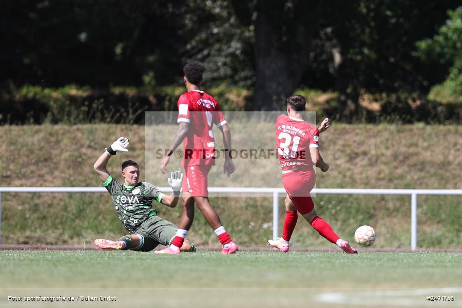 sport, action, Sportgelände, Regionalliga Südwest, Regionalliga Bayern, Fussball, FWK, FCB, FC Würzburger Kickers, FC Bayern Alzenau, Bad Mergentheim, BFV, 05.07.2025 - Bild-ID: 2491763
