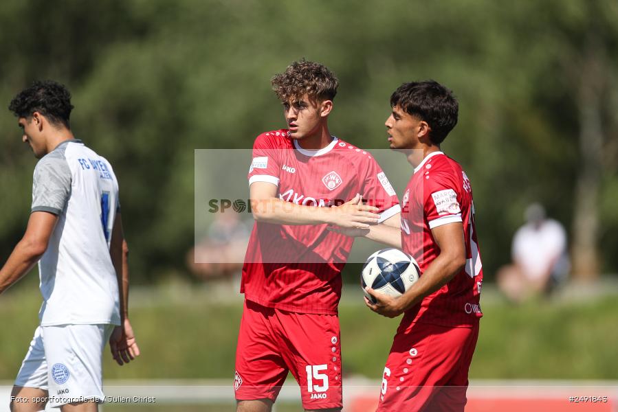 sport, action, Sportgelände, Regionalliga Südwest, Regionalliga Bayern, Fussball, FWK, FCB, FC Würzburger Kickers, FC Bayern Alzenau, Bad Mergentheim, BFV, 05.07.2025 - Bild-ID: 2491843