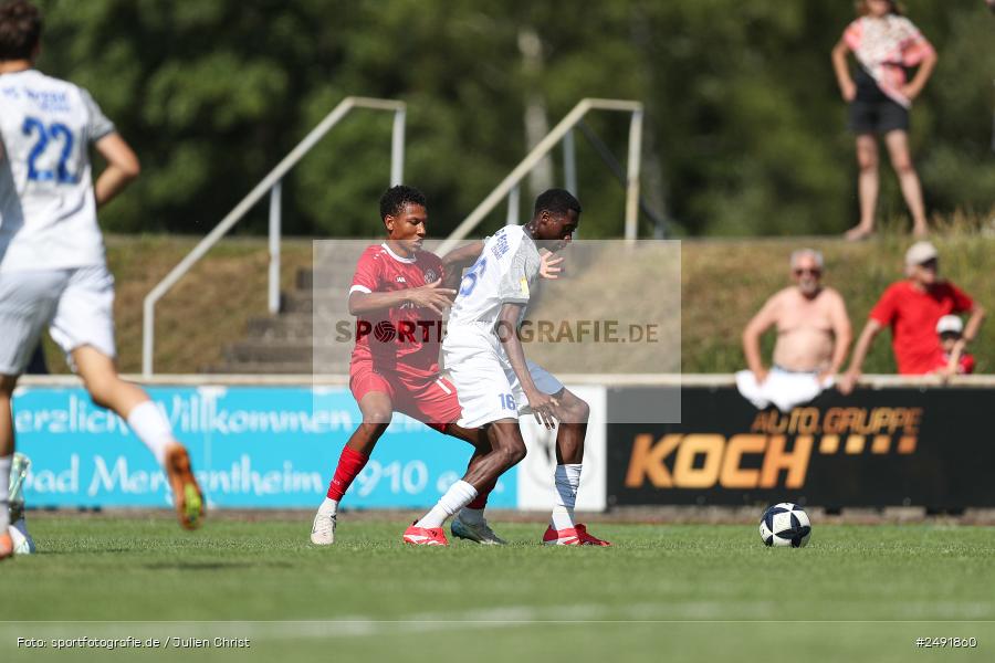 sport, action, Sportgelände, Regionalliga Südwest, Regionalliga Bayern, Fussball, FWK, FCB, FC Würzburger Kickers, FC Bayern Alzenau, Bad Mergentheim, BFV, 05.07.2025 - Bild-ID: 2491860