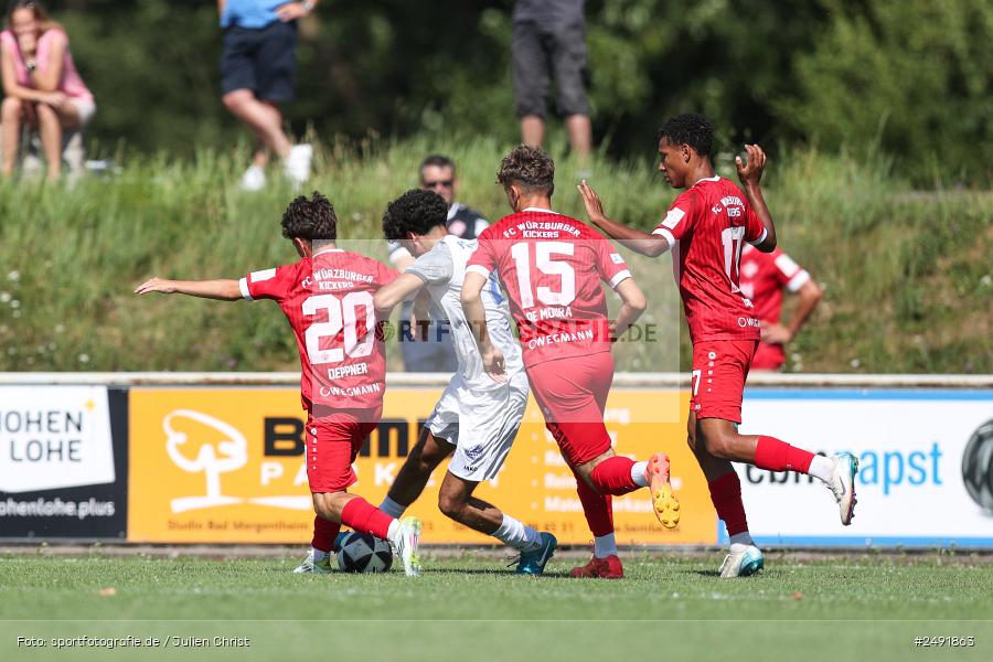 sport, action, Sportgelände, Regionalliga Südwest, Regionalliga Bayern, Fussball, FWK, FCB, FC Würzburger Kickers, FC Bayern Alzenau, Bad Mergentheim, BFV, 05.07.2025 - Bild-ID: 2491863