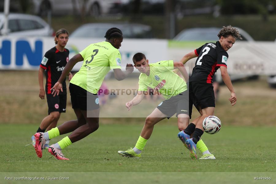 Sportgelände, 06.07.2025, sport, action, Fussball, BFV, Altfeld, AUTO-Bauer-Cup 2025, DFB-Nachwuchsliga U17, SGE, SVK, Eintracht Frankfurt, SV Stuttgarter Kickers - Bild-ID: 2491986