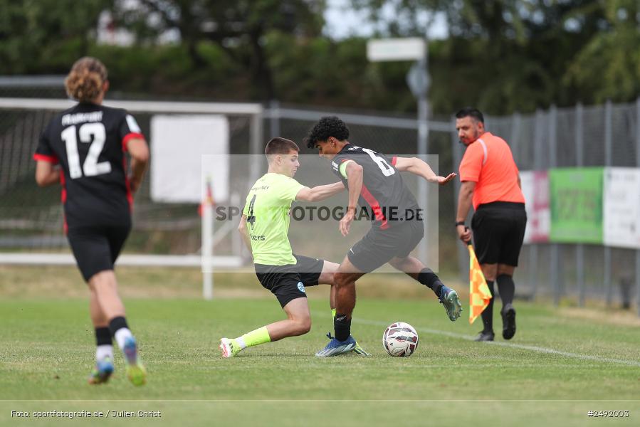 sport, action, Sportgelände, SVK, SV Stuttgarter Kickers, SGE, Fussball, Eintracht Frankfurt, DFB-Nachwuchsliga U17, BFV, Altfeld, AUTO-Bauer-Cup 2025, 06.07.2025 - Bild-ID: 2492003 sport, action, Sportgelände, SVK, SV Stuttgarter Kickers, SGE, Fussball, Eintracht Frankfurt, DFB-Nachwuchsliga U17, BFV, Altfeld, AUTO-Bauer-Cup 2025, 06.07.2025 - Bild-ID: 2492003