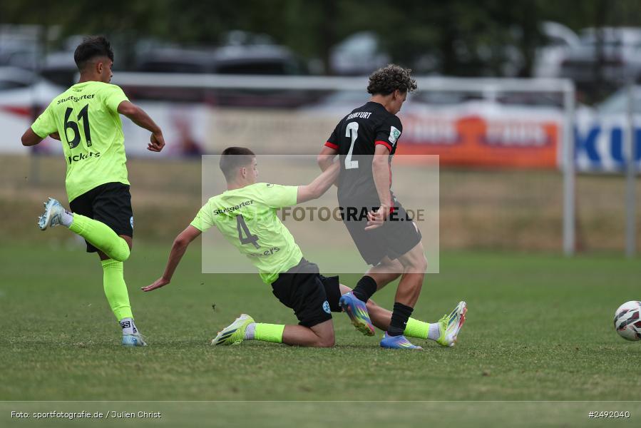 sport, action, Sportgelände, SVK, SV Stuttgarter Kickers, SGE, Fussball, Eintracht Frankfurt, DFB-Nachwuchsliga U17, BFV, Altfeld, AUTO-Bauer-Cup 2025, 06.07.2025 - Bild-ID: 2492040