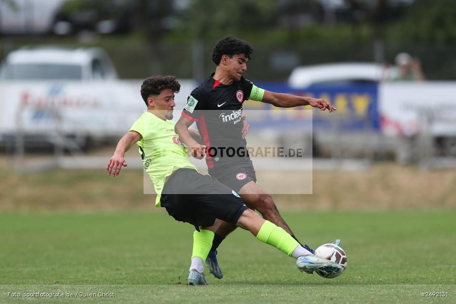sport, action, Sportgelände, SVK, SV Stuttgarter Kickers, SGE, Fussball, Eintracht Frankfurt, DFB-Nachwuchsliga U17, BFV, Altfeld, AUTO-Bauer-Cup 2025, 06.07.2025 - Bild-ID: 2492131