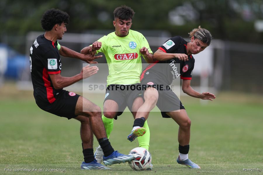 sport, action, Sportgelände, SVK, SV Stuttgarter Kickers, SGE, Fussball, Eintracht Frankfurt, DFB-Nachwuchsliga U17, BFV, Altfeld, AUTO-Bauer-Cup 2025, 06.07.2025 - Bild-ID: 2492174