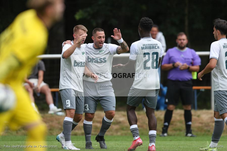 sport, action, TuS Frammersbach, TUS, Sportgelände, SV Alemannia Haibach, HAI, Fussball, BFV, Altfeld, AUTO-Bauer-Cup 2025, 06.07.2025 - Bild-ID: 2492313