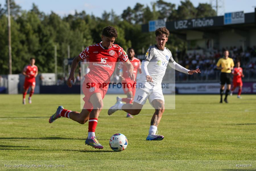 sport, action, Regionalliga Südwest, Regionale Freundschaftsspiele, Mairec-Arena, M05, Fussball, FCB, FC Bayern Alzenau, Bundesliga, Alzenau, 11.07.2025, 1. FSV Mainz 05 - Bild-ID: 2492874