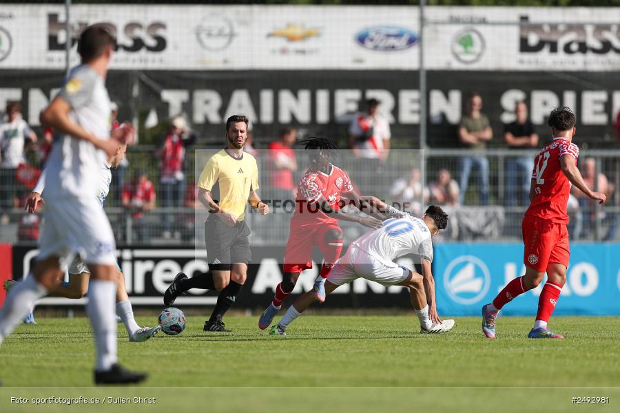 sport, action, Regionalliga Südwest, Regionale Freundschaftsspiele, Mairec-Arena, M05, Fussball, FCB, FC Bayern Alzenau, Bundesliga, Alzenau, 11.07.2025, 1. FSV Mainz 05 - Bild-ID: 2492981