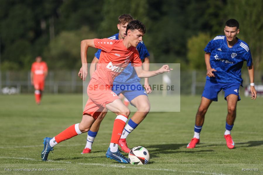 sport, action, TuS 1893 Aschaffenburg-Leider, Toto-Pokal Runde 1, TUS, TSV Lohr, TSV, Sportgelände, Lohr am Main, Fussball, BFV, 18.07.2025 - Bild-ID: 2493783