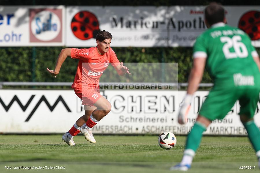 sport, action, TuS 1893 Aschaffenburg-Leider, Toto-Pokal Runde 1, TUS, TSV Lohr, TSV, Sportgelände, Lohr am Main, Fussball, BFV, 18.07.2025 - Bild-ID: 2493847