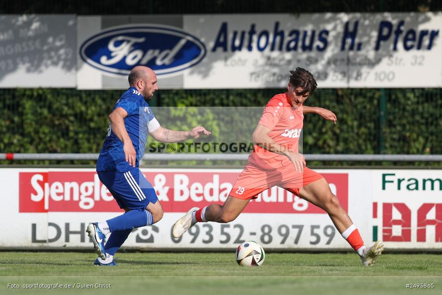 sport, action, TuS 1893 Aschaffenburg-Leider, Toto-Pokal Runde 1, TUS, TSV Lohr, TSV, Sportgelände, Lohr am Main, Fussball, BFV, 18.07.2025 - Bild-ID: 2493865