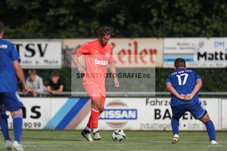 sport, action, TuS 1893 Aschaffenburg-Leider, Toto-Pokal Runde 1, TUS, TSV Lohr, TSV, Sportgelände, Lohr am Main, Fussball, BFV, 18.07.2025 - Bild-ID: 2493903