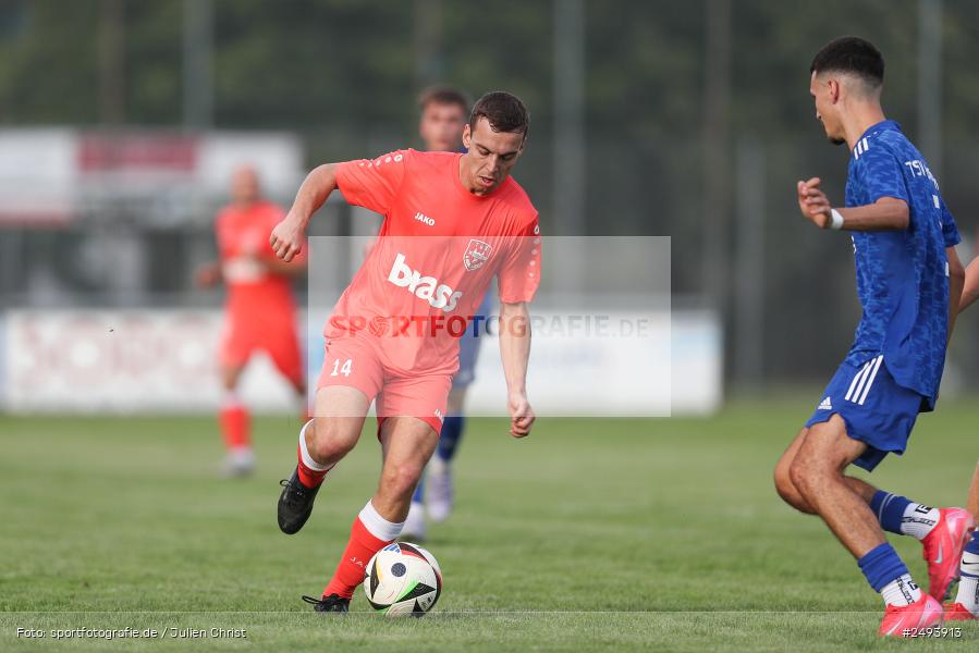 sport, action, TuS 1893 Aschaffenburg-Leider, Toto-Pokal Runde 1, TUS, TSV Lohr, TSV, Sportgelände, Lohr am Main, Fussball, BFV, 18.07.2025 - Bild-ID: 2493913