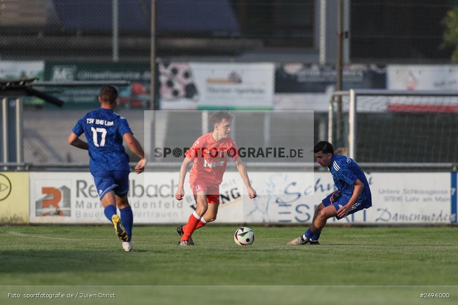 sport, action, TuS 1893 Aschaffenburg-Leider, Toto-Pokal Runde 1, TUS, TSV Lohr, TSV, Sportgelände, Lohr am Main, Fussball, BFV, 18.07.2025 - Bild-ID: 2494000