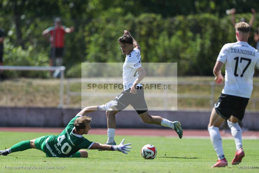 sport, action, Toto-Pokal Runde 1, Sportgelände, Fussball, FCS, FC06, Bad Kissingen, BFV, 19.07.2025, 1. FC Schweinfurt 1905, 1. FC 06 Bad Kissingen - Bild-ID: 2494437