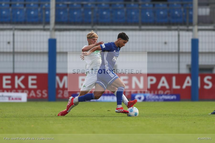 sport, action, Stadion am Schönbusch, SpVgg Greuther Fürth II, SVA, SV Viktoria Aschaffenburg, SGF, Regionalliga Bayern, Fussball, BFV, Aschaffenburg, 25.07.2025, 1. Spieltag - Bild-ID: 2495296