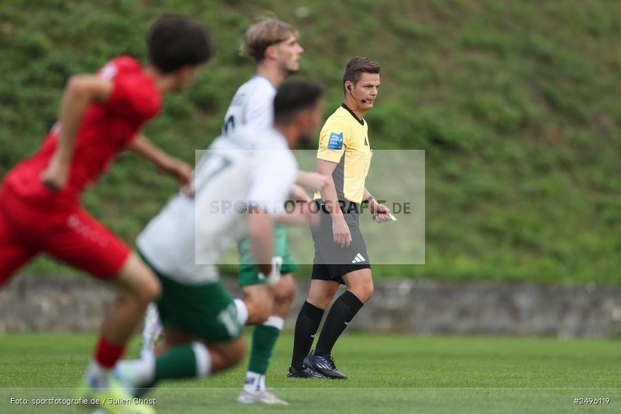 sport, action, SV Alemannia Haibach, Landesliga Nordwest, Kohlenberg-Arena, HAI, Fussball, Fuchsstadt, FCF, BFV, 3. Spieltag, 29.07.2025, 1. FC Fuchsstadt - Bild-ID: 2496119