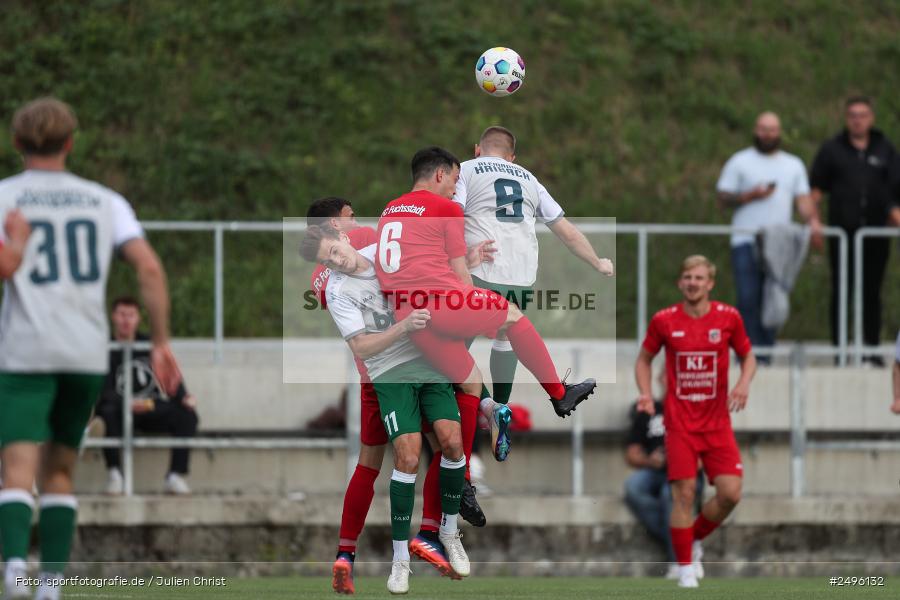 sport, action, SV Alemannia Haibach, Landesliga Nordwest, Kohlenberg-Arena, HAI, Fussball, Fuchsstadt, FCF, BFV, 3. Spieltag, 29.07.2025, 1. FC Fuchsstadt - Bild-ID: 2496132
