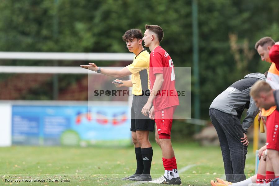 sport, action, SV Alemannia Haibach, Landesliga Nordwest, Kohlenberg-Arena, HAI, Fussball, Fuchsstadt, FCF, BFV, 3. Spieltag, 29.07.2025, 1. FC Fuchsstadt - Bild-ID: 2496156