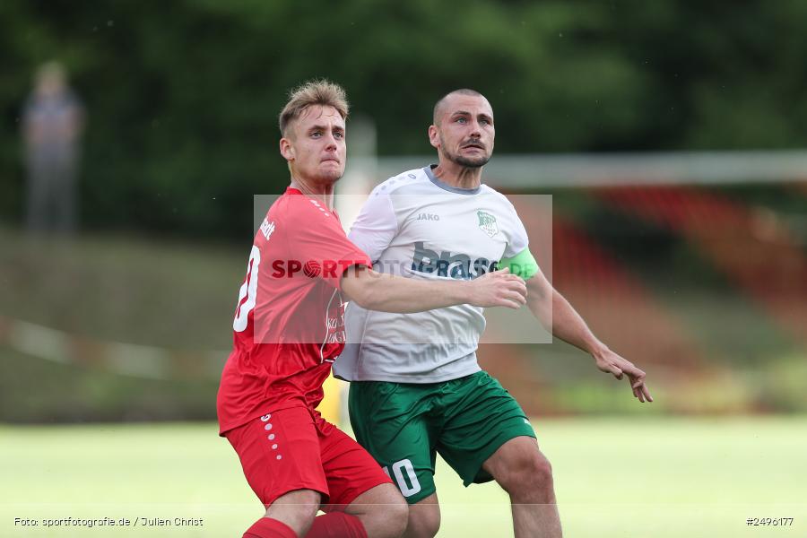 sport, action, SV Alemannia Haibach, Landesliga Nordwest, Kohlenberg-Arena, HAI, Fussball, Fuchsstadt, FCF, BFV, 3. Spieltag, 29.07.2025, 1. FC Fuchsstadt - Bild-ID: 2496177