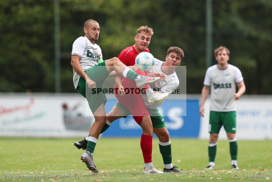 sport, action, SV Alemannia Haibach, Landesliga Nordwest, Kohlenberg-Arena, HAI, Fussball, Fuchsstadt, FCF, BFV, 3. Spieltag, 29.07.2025, 1. FC Fuchsstadt - Bild-ID: 2496205