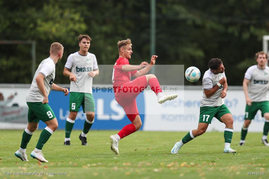 sport, action, SV Alemannia Haibach, Landesliga Nordwest, Kohlenberg-Arena, HAI, Fussball, Fuchsstadt, FCF, BFV, 3. Spieltag, 29.07.2025, 1. FC Fuchsstadt - Bild-ID: 2496235